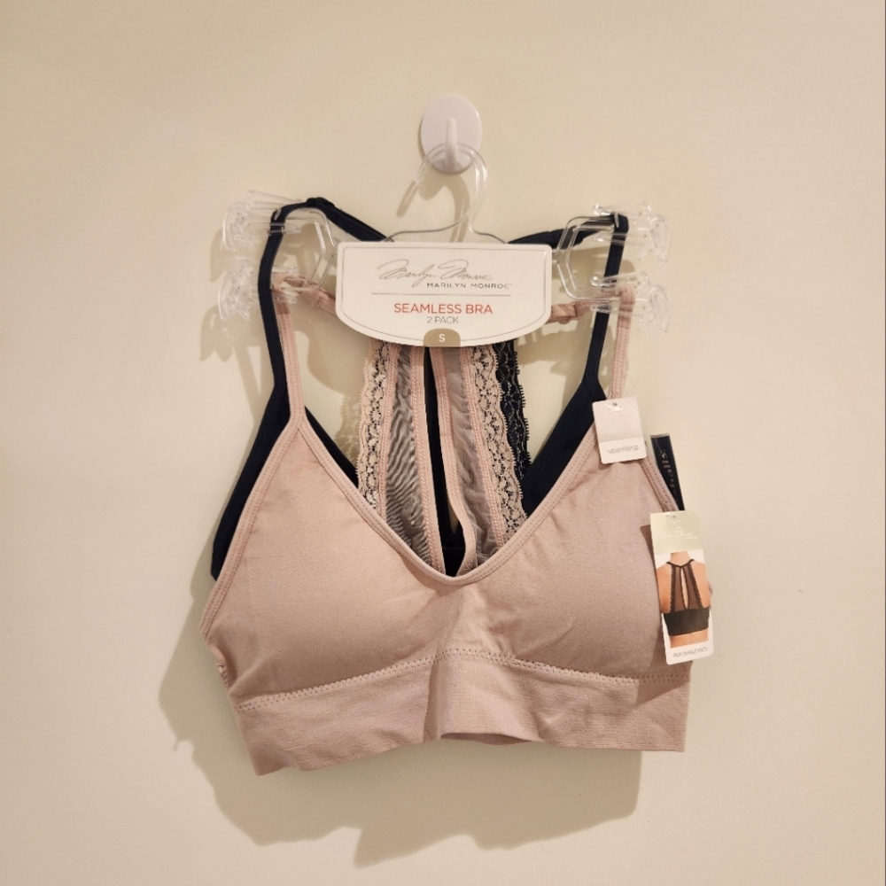 Marilyn Monroe | Seamless Bra Set in Pink & Black | Small